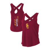 USC Trojan Women's Cardinal SC Interlock Cross Back Tank